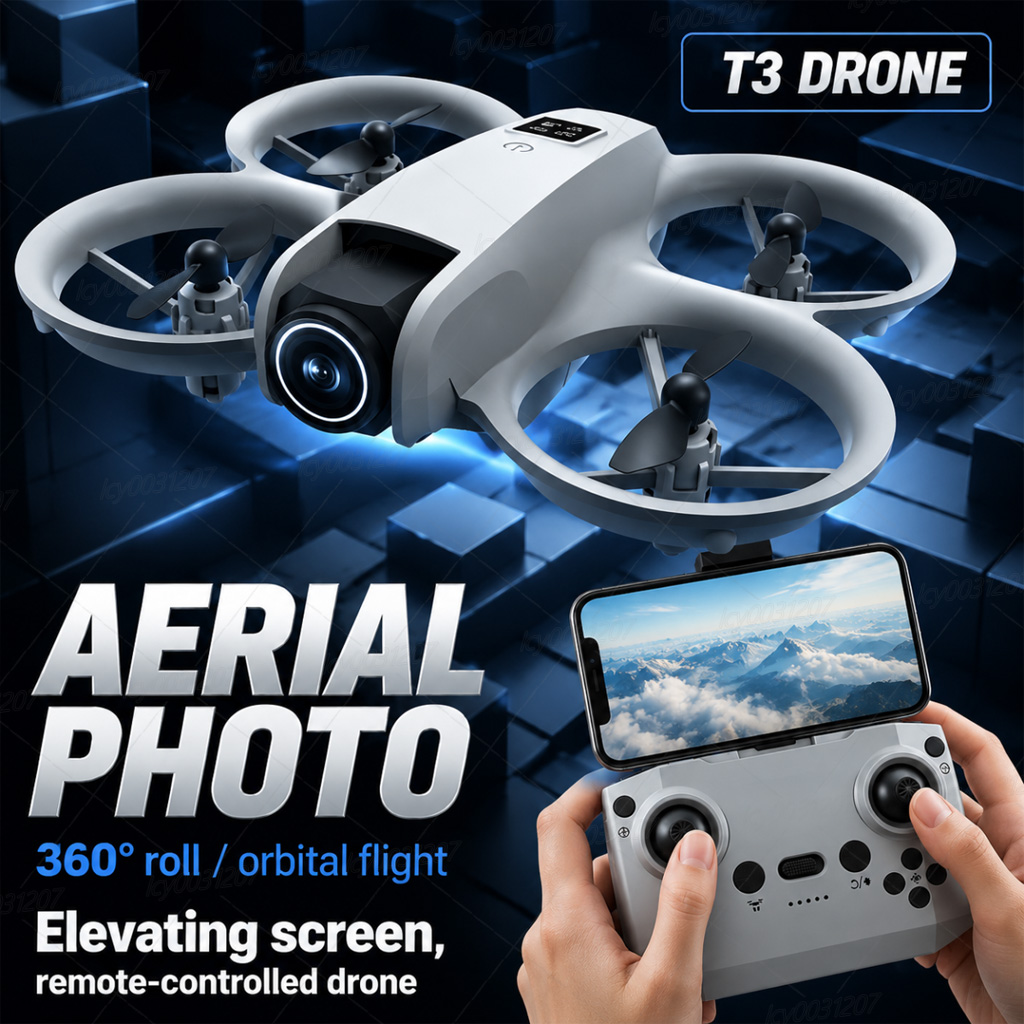 Drone Video Production - НОВЫЙ Мини-дрон T3 8K с двумя