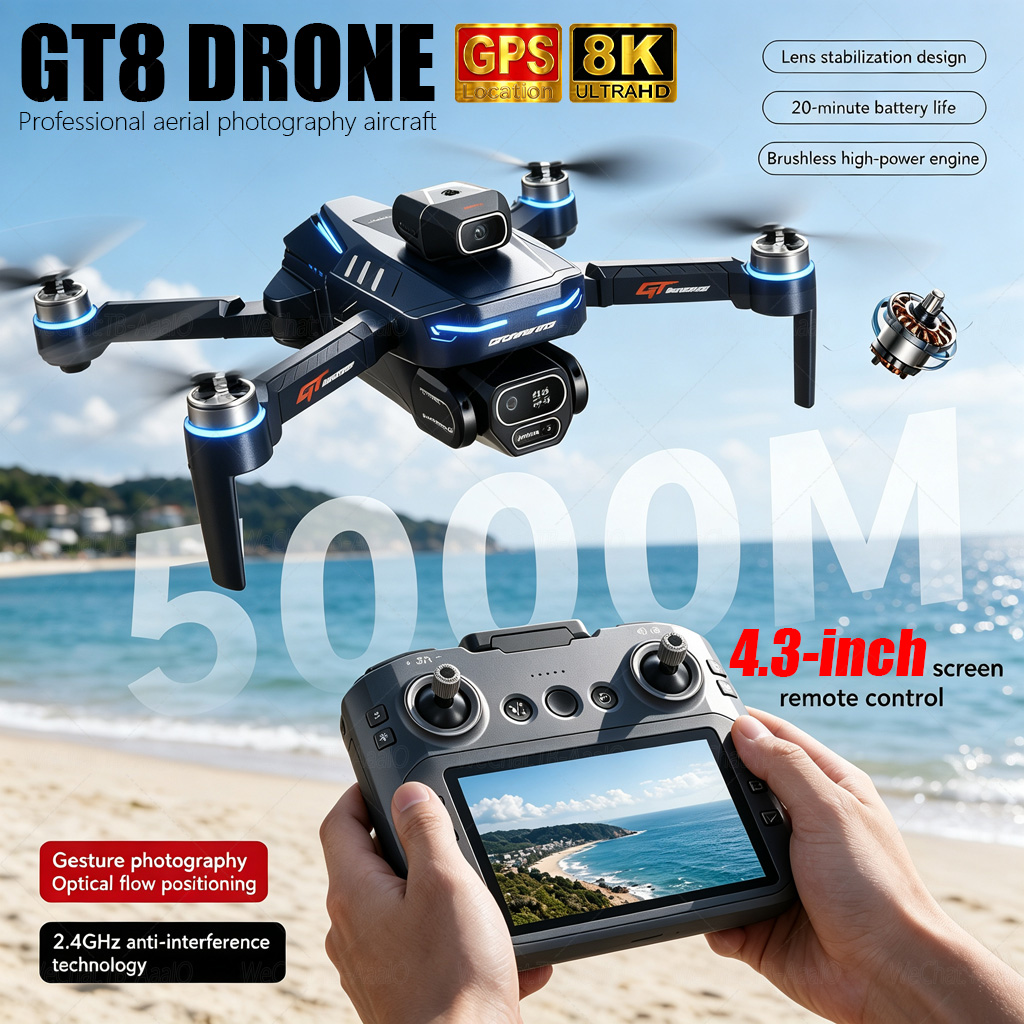 НОВЫЙ Дрон GT8 HD RC с двумя п – обзор и цена Drone Photogrammetry