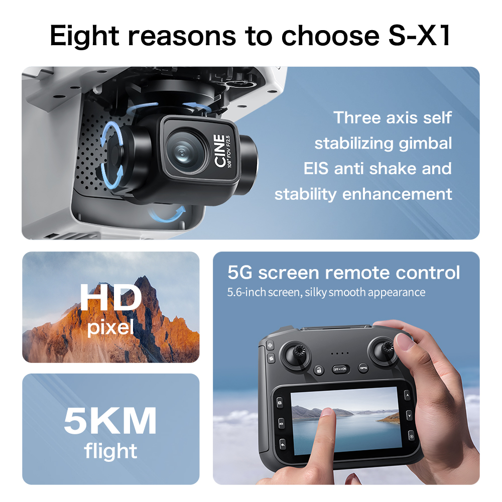 Оригинальный дрон S-X1 8K HD,  – обзор и цена Drone Multispectral